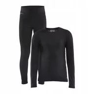 Pozostała odzież narciarska - CRAFT Core Warm Base Layer Set Kids, czarny 146 2021 Zestawy bielizny termicznej i narciarskiej 1909712-999000-146 - miniaturka - grafika 1