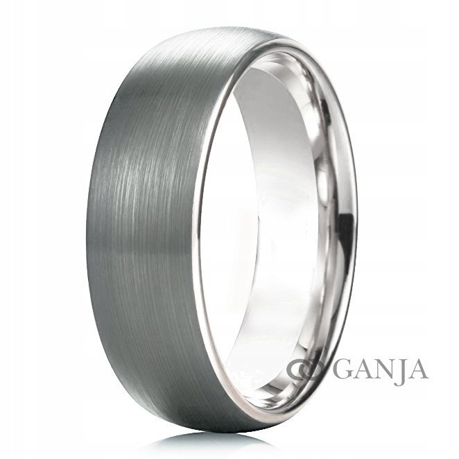 Obrączka tytanowa półokrągła szer. 5mm wzór BT11