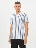 Koszulki męskie - Lindbergh Polo 30-404259 Biały Slim Fit - miniaturka - grafika 1