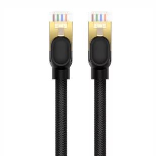 Kabel sieciowy kat. 8 Baseus Ethernet RJ45, 40Gbps, 0,5m (czarny) - Kable miedziane - miniaturka - grafika 4