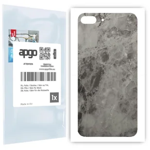 Folia naklejka skórka strukturalna na TYŁ do Apple iPhone 7 Plus -  Marmur Czarny - apgo SKINS - Szkła hartowane na telefon - miniaturka - grafika 1
