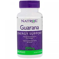 Witaminy i minerały dla sportowców - NATROL GUARANA 200mg - 90 kaps NAT/GUA/90/KAP/ - miniaturka - grafika 1