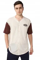 Koszulki męskie - Reebok T-Shirt Sporting Męski R. S Beżowy Regular Fit Krótki Rękaw Oversize - miniaturka - grafika 1