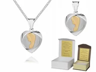 Biżuteria dla dzieci - 925 Srebrny łańcuszek medalik DEDYKACJA 45cm P3M35 - miniaturka - grafika 1