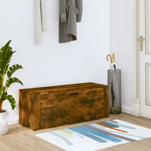 Szafka na buty, ścienna, przydymiony dąb, 100x35x38 cm - Szafki na buty - miniaturka - grafika 1
