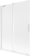 Parawany nawannowe - Mexen Velar parawan nawannowy 2-skrzydłowy rozsuwany 130 x 150 cm, szron, biały - 896-130-000-31-20 - miniaturka - grafika 1