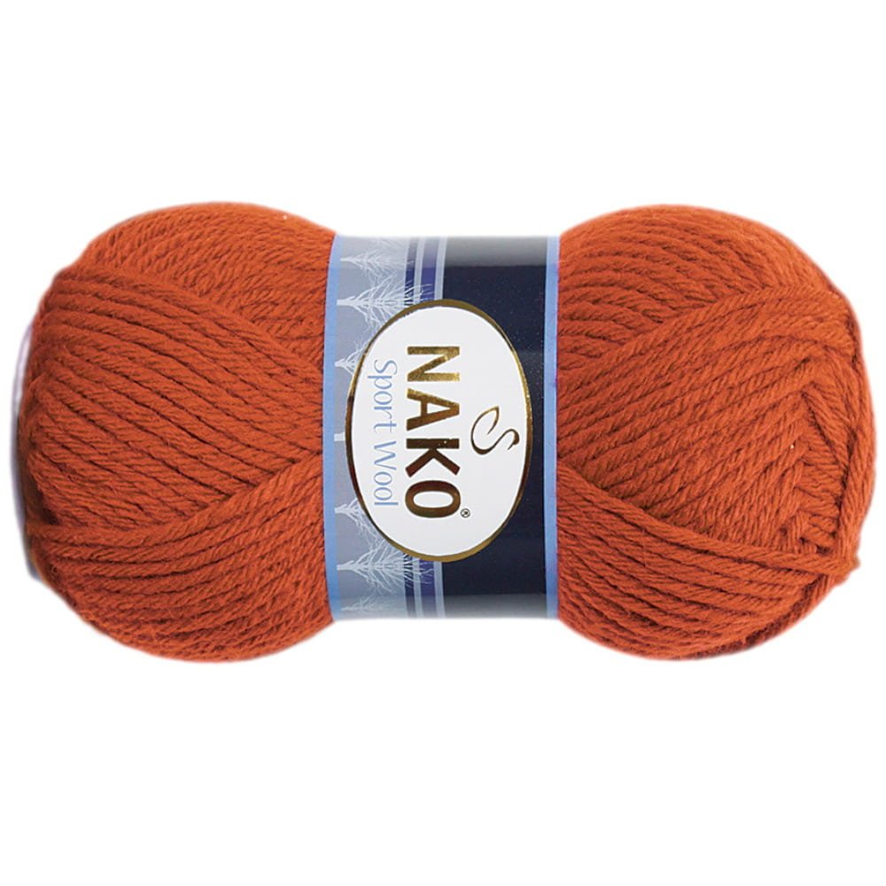 włóczka SPORT WOOL kolor: 6963 / ciemny pomarańczowy