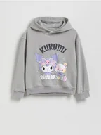 Bluzy dla dziewczynek - Reserved - Bluza z kapturem Kuromi - ciemnoszary - miniaturka - grafika 1