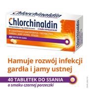 Valeant Chlorchinaldin 2 mg o smaku czarnej porzeczki, 40 tabl.