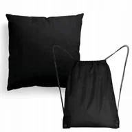 Plecaki worki - Czarny Zestaw PODUSZKA + WOREK Z Nadrukiem - miniaturka - grafika 1