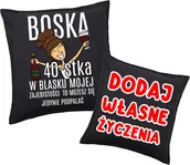 Poduszki dekoracyjne - PODUSZKA na 40 urodziny z życzeniami na 40 urodziny dla brunetki - miniaturka - grafika 1
