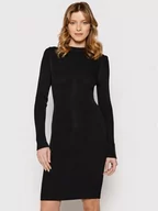 Sukienki - Calvin Klein Sukienka dzianinowa Technical K20K203231 Czarny Slim Fit - miniaturka - grafika 1