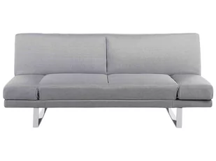 Beliani Sofa rozkładana szara YORK 34746 - Sofy i kanapy - miniaturka - grafika 1