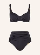 Moda i Uroda OUTLET - Charmline Bikini Z Fiszbinami Uni schwarz - miniaturka - grafika 1