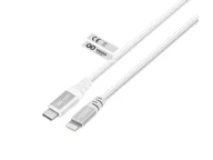 Kable - VIGGO DESIGN USB-C - Lightning MFI PREMIUM 1m w oplocie biały - miniaturka - grafika 1