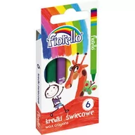 Przybory szkolne - Kredki Fiorello świecowe 6 kolorów - miniaturka - grafika 1