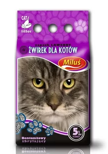 Miluś Lawenda Żwir Zbrylający Bentonitowy 5L - Żwirek dla kotów - miniaturka - grafika 1