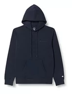 Bluzy męskie - Champion Męska bluza z kapturem Legacy American Classics Heavy Powerblend z polaru z małym logo, niebieski odcień na tonie, XS - miniaturka - grafika 1