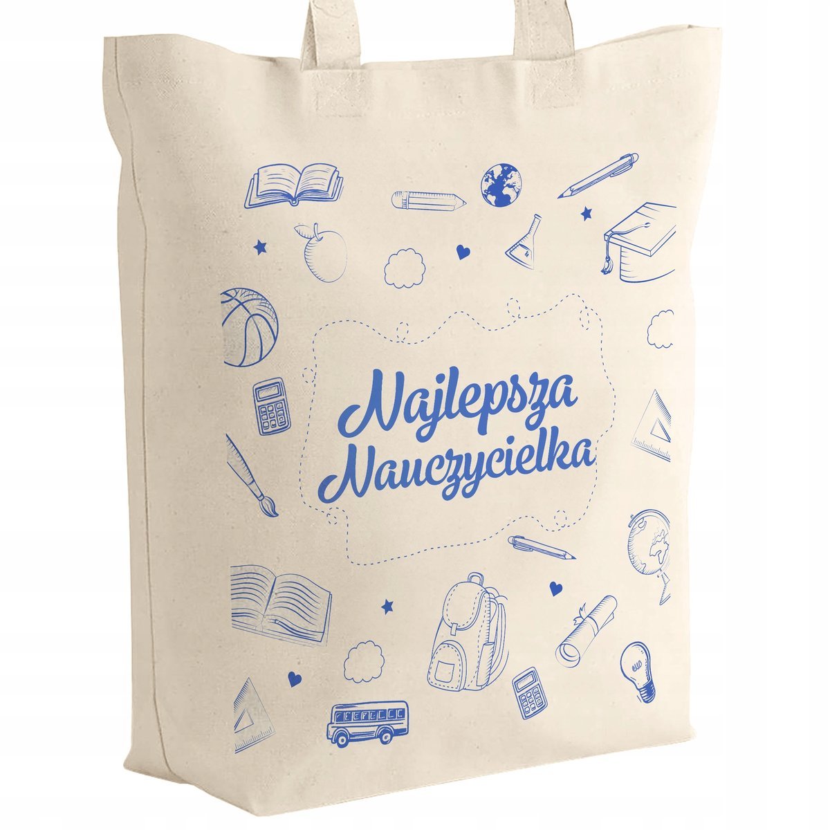 Torba bawełniana z dnem Dzień Nauczyciela Najlepsza Nauczycielka Prezent