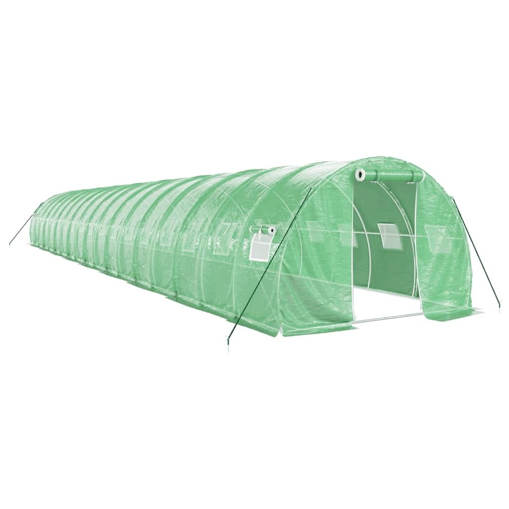 Prolenta Premium - Szklarnia z ramą stalową zielona 54 m² 18x3x2 m