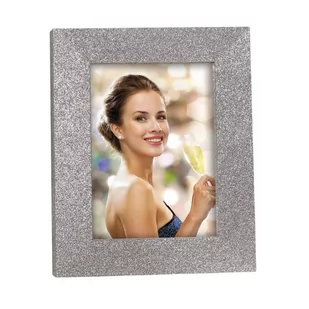 Ramka na zdjęcie 30x40 srebrny brokat Glamour - Ramki na zdjęcia - miniaturka - grafika 1