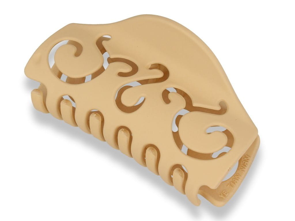 Orientana, Klamra spinka do włosów podwójna ecru flores