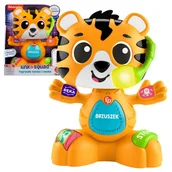 Zabawki interaktywne dla dzieci - Fisher Price Link Squad Zabawka Interaktywna Tygrysek Taniec I Nauka Funkcja Mikrofonu 9m+ - miniaturka - grafika 1