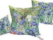 Poduszki dekoracyjne - Carmani PODUSZKA DEKORACYJNA CARMANI Van Gogh IRYSY - 45x45 cm 023-8035 - miniaturka - grafika 1