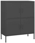 Szafy i regały magazynowe - Elior Stalowa szafka gospodarcza na nóżkach do piwnicy antracyt N6-F40 - miniaturka - grafika 1