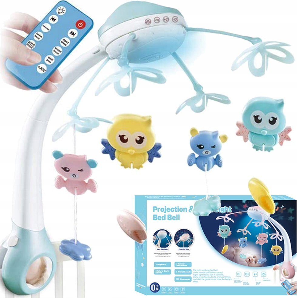 KARUZELA DO ŁÓŻECZKA 500 MELODII BMT-1 RÓŻOWA