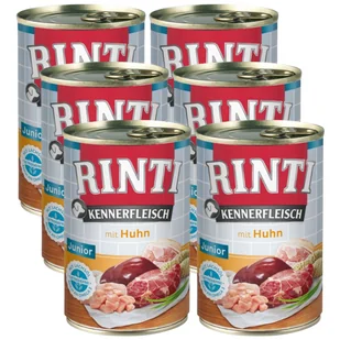 Rinti Kennerfleisch Junior Huhn karma mokra dla psa - kurczak 6x400g - Mokra karma dla psów - miniaturka - grafika 1