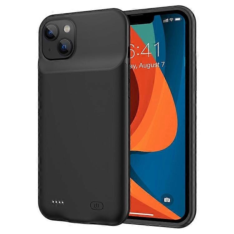D98 Kompatybilny z iPhone 14 Plus 8500mAh Przenośne etui ładujące Etui na baterie Power Bank Etui na telefon, obsługa funkcji audio Czarny