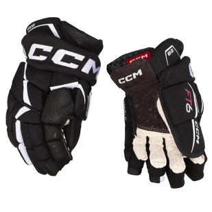 Rękawice hokejowe CCM JetSpeed FT6 Black/White Junior 10 cali - Hokej - miniaturka - grafika 1