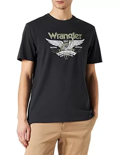 Koszulki męskie - Wrangler Koszulka męska Americana Tee T-Shirt, Faded Black, XL, Faded Black, XL - grafika 1