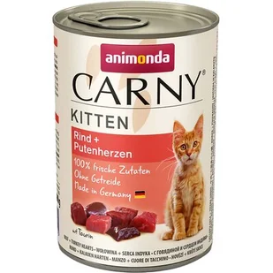 Animonda Carny Carny Kitten Wołowina i serca indyka 400g Pakiet - Mokra karma dla kotów - miniaturka - grafika 3