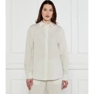 Calvin Klein Koszula Regular Fit z dodatkiem lnu - Koszule damskie - miniaturka - grafika 1