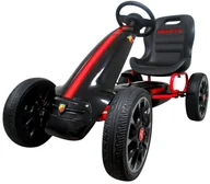 Jeździki dla dzieci - Gokart ABARTH CZARNY, piankowe koła EVA, hamulec ręczny, licencja - miniaturka - grafika 1