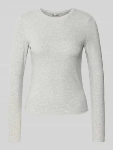 Bluzka z długim rękawem o kroju slim fit z mieszanki bawełny model ‘RILEY’ - Bluzki damskie - miniaturka - grafika 1