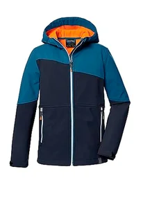 killtec Chłopcy Kurtka typu softshell/kurtka outdoorowa z kapturem KOS 263 BYS SFTSHLL JCKT, blue, 116, 41552-000 - Kurtki i płaszcze dla chłopców - miniaturka - grafika 1