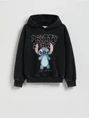Bluzy dla dziewczynek - Reserved - Bluza Lilo i Stitch - czarny - miniaturka - grafika 1