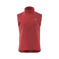 Kamizelki męskie - Bezrękawnik męski adidas ADIZERO RUNNING HALF-ZIP czerwony IL1463 - miniaturka - grafika 1