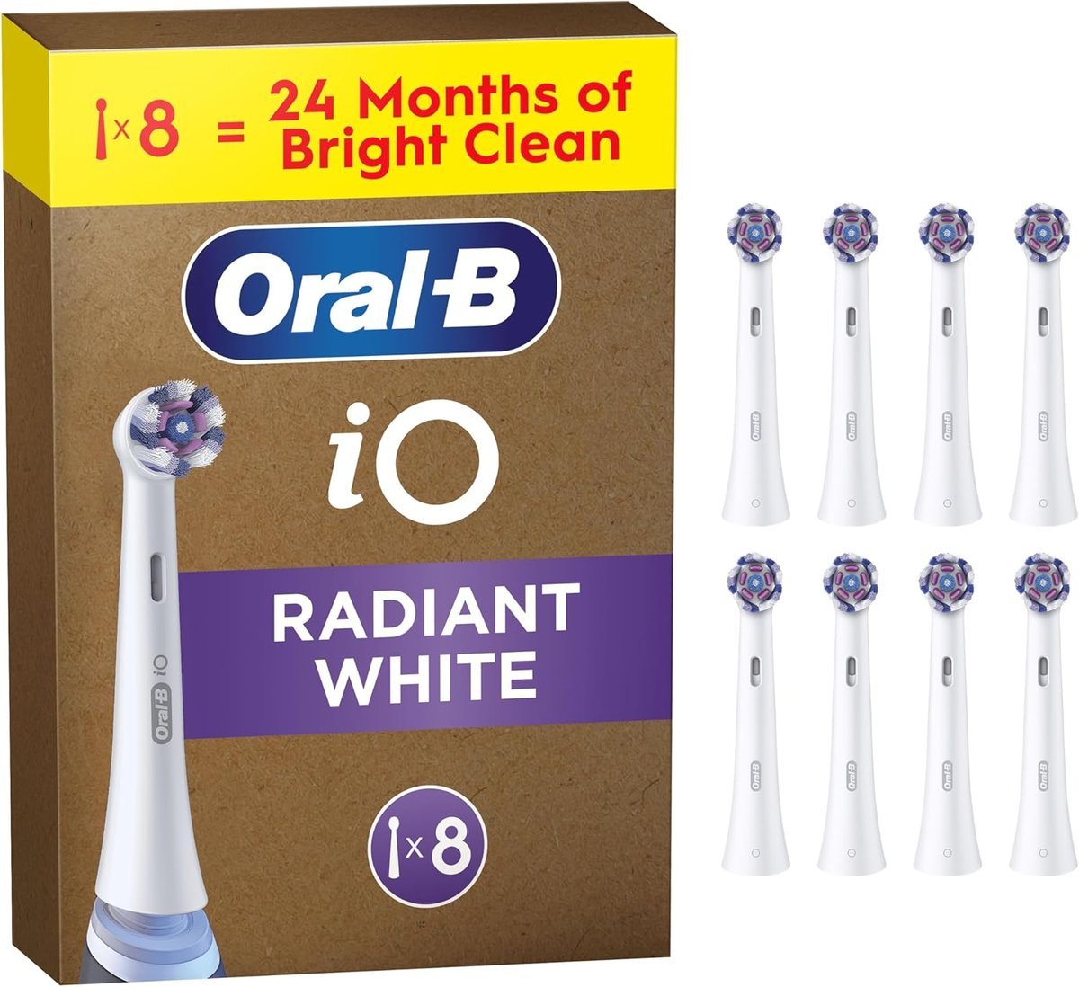 Końcówki szczoteczek do wybielania zębów Oral-B iO Radiant White 8 sztuk