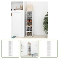 Szafki na buty - The Living Store Szafka na buty biała 27,5x27x102 cm Materiał drewnopochodny - miniaturka - grafika 1