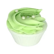 Pozostałe akcesoria do kąpieli i SPA - Green Garden, Kula Do Kąpieli Muffinka, Duża Zielona-biała - miniaturka - grafika 1