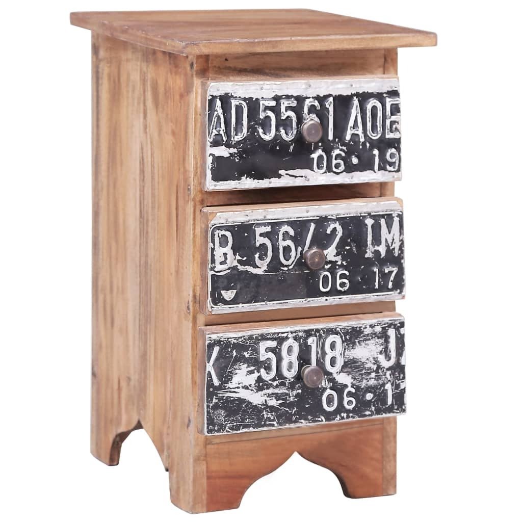 vidaXL Stolik nocny 30x30x51 cm lite stare drewno - Stolik nocny - Szafki nocne - Stolik nocny - Stolik boczny