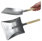 Łopaty i widły - Metalowa łopata z drewnianym trzonkiem 43x21cm - miniaturka - grafika 1