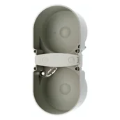 Puszki elektryczne i akcesoria - Berker Integro Puszka podtynkowa 2-krotna do montażu poziomego, głęboka, szary, mechanizm - miniaturka - grafika 1