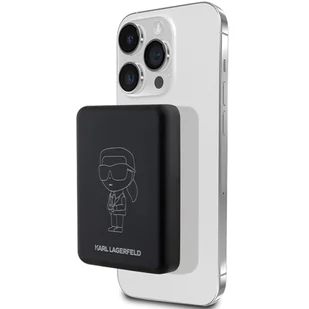 Karl Lagerfeld Powerbank indukcyjny KLPBM5KIOTTGK 5000mAh czarny/black NFT Outline Ikonik MagSafe - Powerbanki - miniaturka - grafika 7