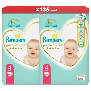 Pieluchy PAMPERS Premium Care Rozmiar 4 (136 szt.) - Pieluchy - miniaturka - grafika 1