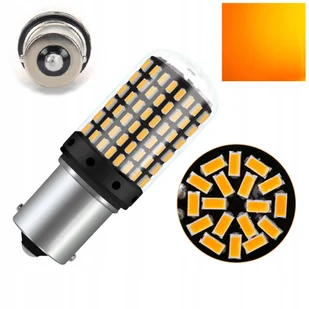 Żarówka P21W 144 Led Pomarańczowa 4014 BA15S - Żarówki samochodowe - miniaturka - grafika 1